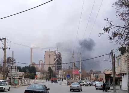 یکی از کارخانه‌های سیمان دورود آتش گرفت