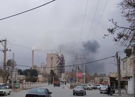یکی از کارخانه‌های سیمان دورود آتش گرفت