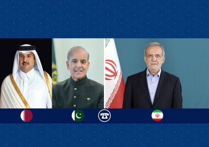 رایزنی پزشکیان با امیر قطر و نخست وزیر پاکستان در خصوص آخرین تحولات منطقه در پی اقدامات تنش‌آفرین و بی‌ثبات‌ساز امریکا