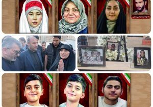 وداع خانواده بانک مسکن با همکار شهید جنگ رمضان / «فرزانه بقرایی» و فرزندانش تا بهشت بدرقه شدند
