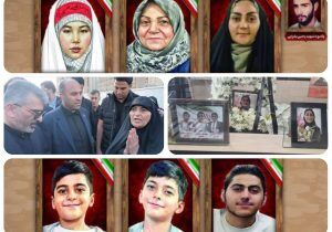 وداع خانواده بانک مسکن با همکار شهید جنگ رمضان / «فرزانه بقرایی» و فرزندانش تا بهشت بدرقه شدند
