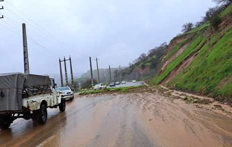 رانش زمین در سردشت بدلیل بارش شدید باران