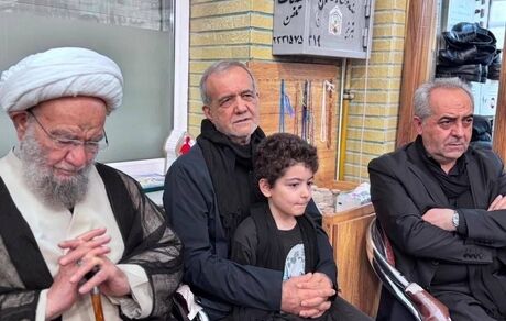 حضور رئیس جمهور در جمع عزاداران تبریزی