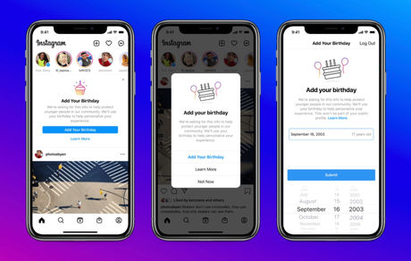 اینستاگرام، ثبت تاریخ تولد را اجباری کرد