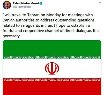 مدیرکل آژانس: دوشنبه به تهران سفر می‌کنم