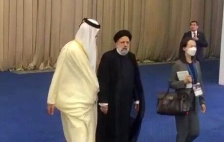 رئیس جمهور با امیر قطر دیدار کرد