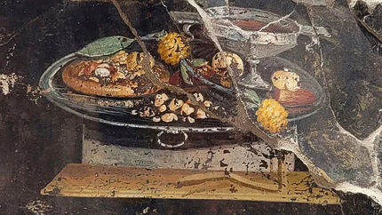 نقاشی دیواری از «پیتزای ۲ هزار ساله» کشف شد