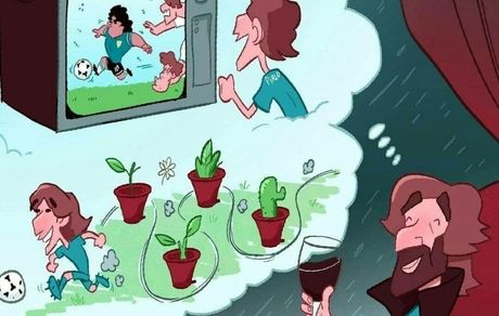 کارتون| وقتی پیرلو کاکتوس دریبل می‌زد 