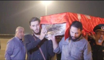 پیکر سردار شهید عباس نیلفروشان وارد ایران شد.