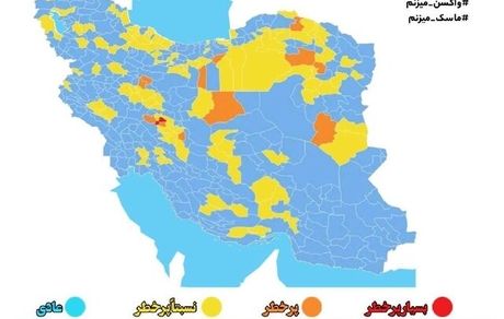 بازگشت رنگ قرمز به نقشه کرونایی