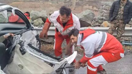 جان باختن کودک ۲ ماهه در واژگونی یک دستگاه پژو پارس