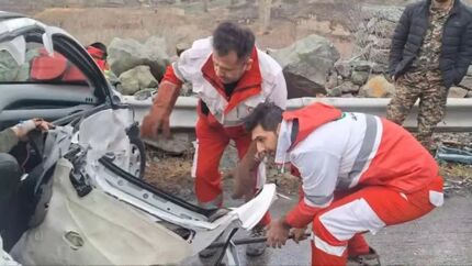 جان باختن کودک ۲ ماهه در واژگونی یک دستگاه پژو پارس