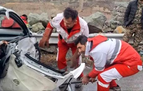 جان باختن کودک ۲ ماهه در واژگونی یک دستگاه پژو پارس