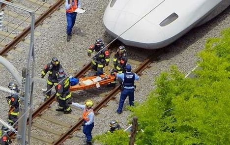 خروج قطار از ریل در ژاپن