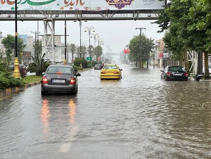 لاهیجان غرق در آب