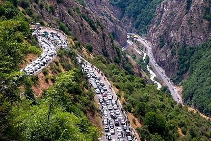 آغاز محدودیت ۳ روزه تردد در جاده چالوس
