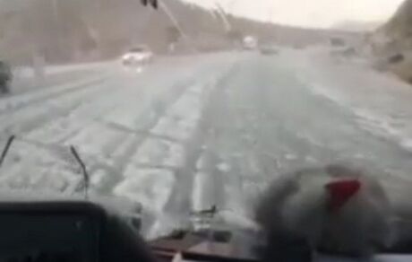 بارش برف در گردنه قوشچی