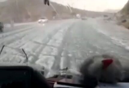 بارش برف در گردنه قوشچی
