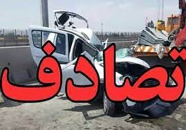 ۹ کشته و زخمی در تصادف شاخ به شاخ موتورسیکلت و پراید