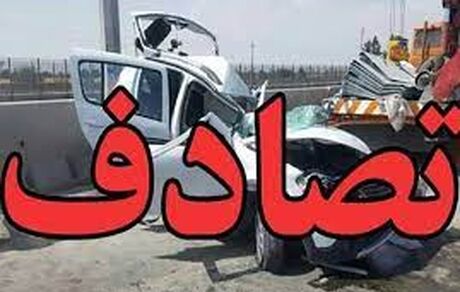 ۹ کشته و زخمی در تصادف شاخ به شاخ موتورسیکلت و پراید