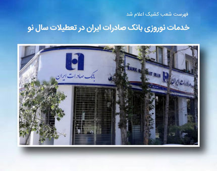 در ایام نوروز، کدام شعب بانک صادرات فعال هستند؟