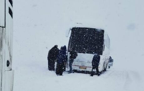 بارش نیم متر برف در روز پایانی سال در اهر و ورزقان + ویدئو