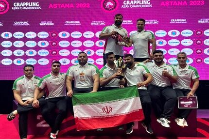 نایب قهرمانی تیم گراپلینگ ایران در قهرمانی آسیا