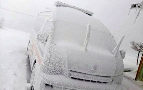 دمای هوا در ورزقان ۲۸ درجه زیر صفر!