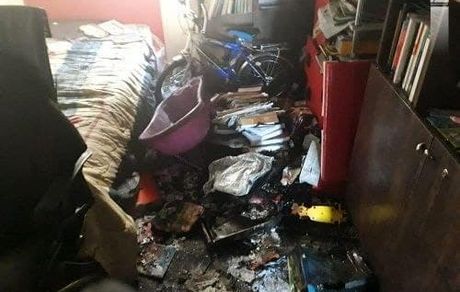 بازیگوشی دو کودک، خانه را به آتش کشید