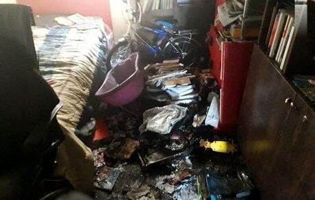بازیگوشی دو کودک، خانه را به آتش کشید
