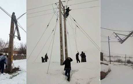 برف، ۱۰۰ میلیارد ریال به شبکه برق‌رسانی استان چهارمحال و بختیاری خسارت زد