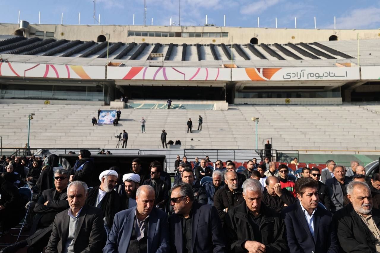 تشییع پیکر ملیکا محمدی فوتبالیست تیم ملی بانوان در ورزشگاه آزادی