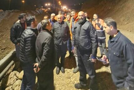 بازگشایی آزادراه پردیس - تهران پس از وقوع حادثه رانشی