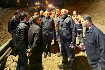 بازگشایی آزادراه پردیس - تهران پس از وقوع حادثه رانشی