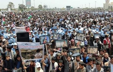 تظاهرات کودکان یمنی در محکومیت درج نام انصارالله در لیست ناقضان حقوق کودکان