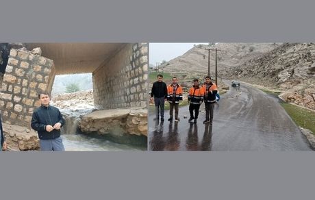 تخریب دو پل در بهمئی بدلیل سیل