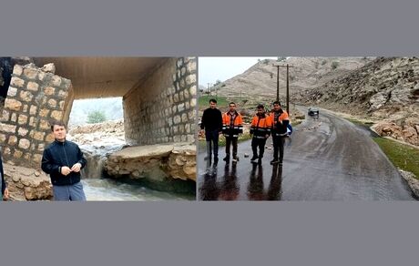 تخریب دو پل در بهمئی بدلیل سیل