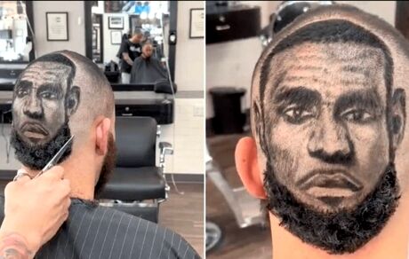 آرایشگری در آمریکا، چهره بسکتبالیست مشهور را روی سر یک هوادار ایجاد کرد!