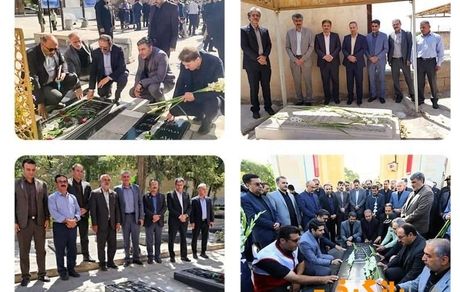 عطر افشانی وگلباران مزار مطهر شهدا در هفته دولت