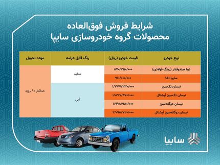 فروش فوق‌العاده سایپا آغاز شد