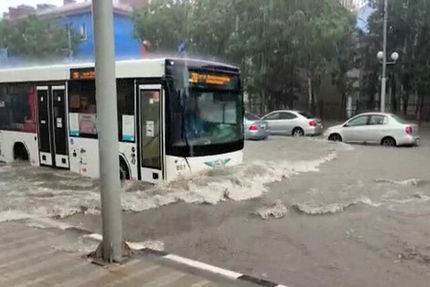 اعلام وضعیت اضطراری بدلیل سیل در مناطقی از داغستان روسیه