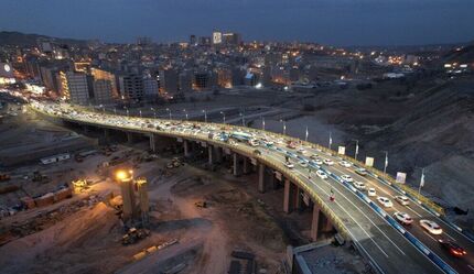 افتتاح بزرگ‌ترین پل بتنی تبریز
