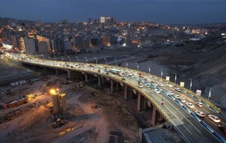 افتتاح بزرگ‌ترین پل بتنی تبریز