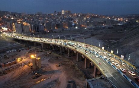 افتتاح بزرگ‌ترین پل بتنی تبریز