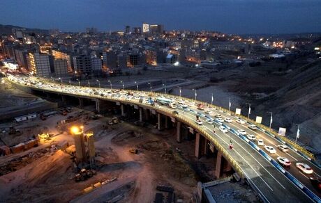 افتتاح بزرگ‌ترین پل بتنی تبریز