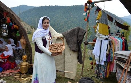 نخستین جشنواره استانی و فرهنگی عشایری برداشت گردو در روستای ارده برگزار شد