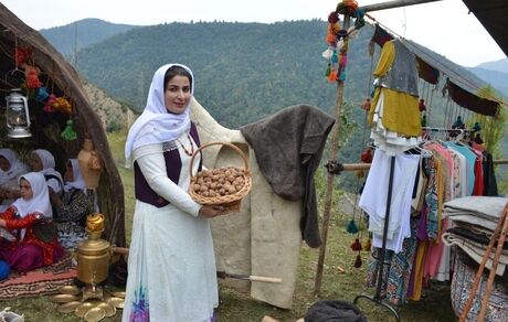 نخستین جشنواره استانی و فرهنگی عشایری برداشت گردو در روستای ارده برگزار شد