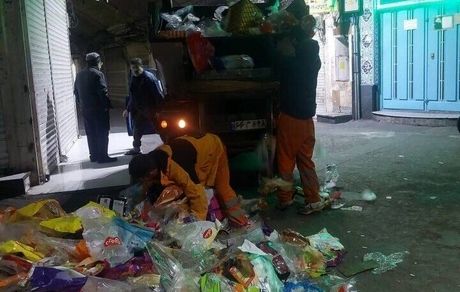جمع‌آوری روزانه ۳۰ هزار کیلوگرم زباله از بازار بزرگ تهران