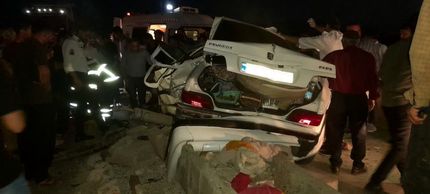 تصادف شدید پژو پارس و سمند، ۹ مصدوم داشت