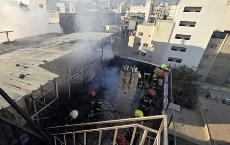 یک هتل در مشهد آتش گرفت / مهار حریق بدون تلفات